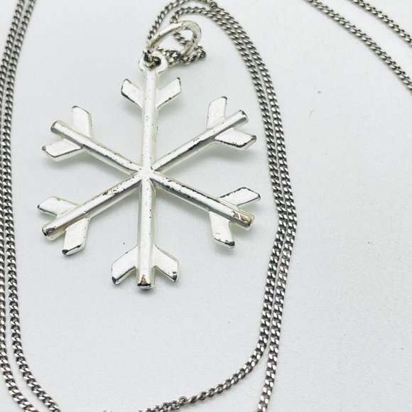 Arrow Shaft Star Silver Chain Marked BY 925 Snowflake Classic Career Cosplay - Picture 2 of 6